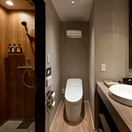 Shower room, toilet with washing machine