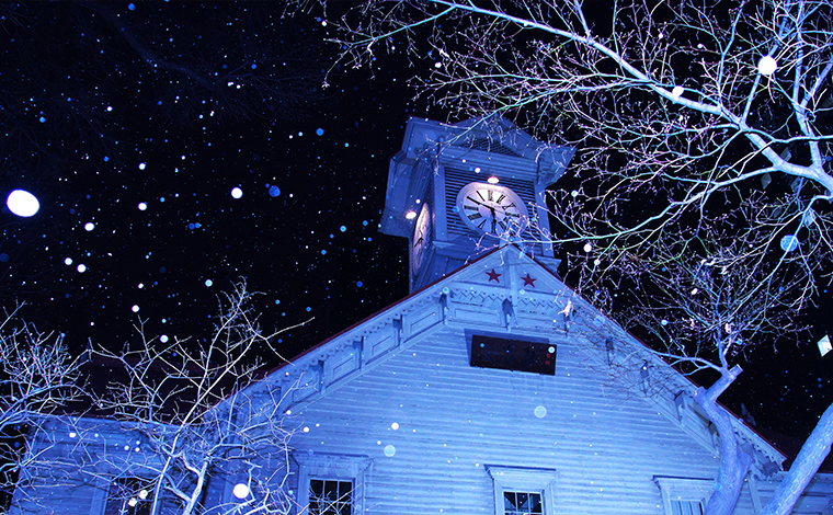 雪と街並みを楽しむロケーション