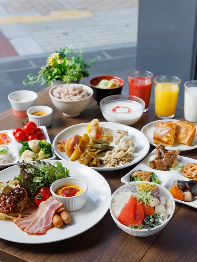 朝食ビュッフェ